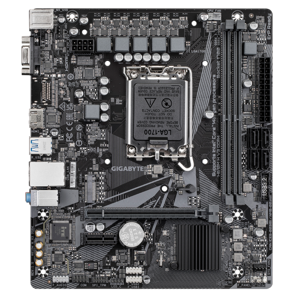 Gigabyte H610M H V3 DDR4 - 1.0 - scheda madre - micro ATX - socket LGA1700 - chipset H610 - USB 3.2 Gen 1 - Gigabit LAN - grafica integrata (CPU richiesta)