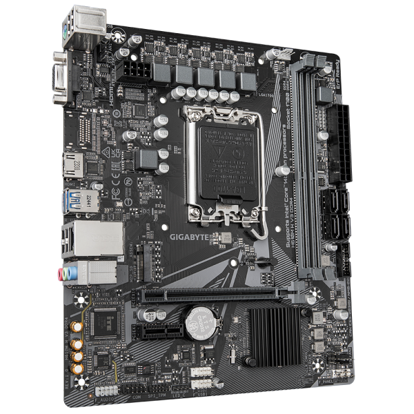 Gigabyte H610M H V3 DDR4 - 1.0 - scheda madre - micro ATX - socket LGA1700 - chipset H610 - USB 3.2 Gen 1 - Gigabit LAN - grafica integrata (CPU richiesta)