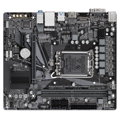 Gigabyte H610M H V3 DDR4 - 1.0 - scheda madre - micro ATX - socket LGA1700 - chipset H610 - USB 3.2 Gen 1 - Gigabit LAN - grafica integrata (CPU richiesta)