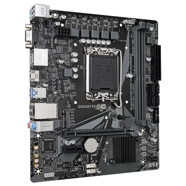 Gigabyte H610M S2H V3 DDR4 - 1.0 - scheda madre - micro ATX - socket LGA1700 - chipset H610 - USB 3.2 Gen 1 - Gigabit LAN - grafica integrata (CPU richiesta)