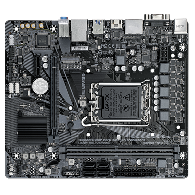 Gigabyte H610M S2H V3 DDR4 - 1.0 - scheda madre - micro ATX - socket LGA1700 - chipset H610 - USB 3.2 Gen 1 - Gigabit LAN - grafica integrata (CPU richiesta)