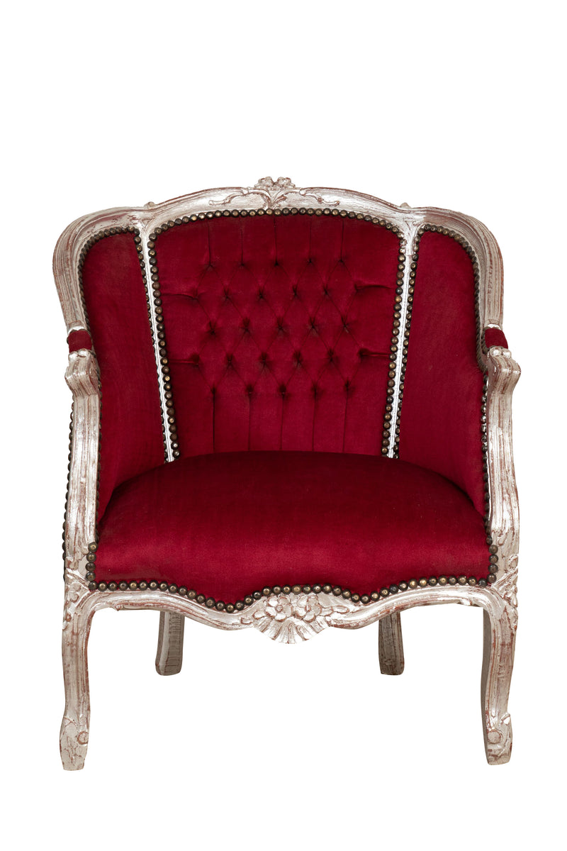 Biscottini Poltrona stile francese Luigi XVI in legno massello di faggio XVI, faggio,