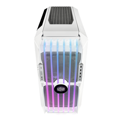 Cooler Master HAF 700 EVO White Full Tower Bianco (Cooler Master HAF 700 EVO Gaming Case w/ Glass Side, E-ATX, Multi Chamber, 5x ARGB Fans, ARGB Fan Hub, Front LCD Display, USB-C, White)