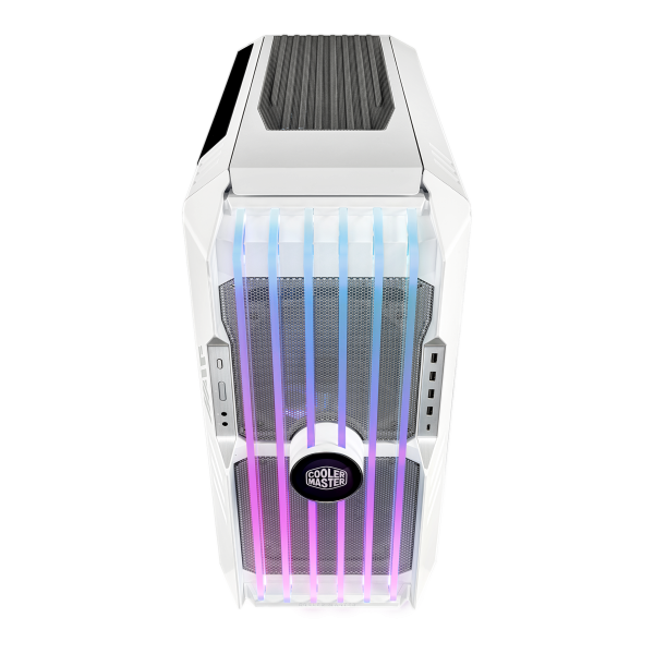 Cooler Master HAF 700 EVO White Full Tower Bianco (Cooler Master HAF 700 EVO Gaming Case w/ Glass Side, E-ATX, Multi Chamber, 5x ARGB Fans, ARGB Fan Hub, Front LCD Display, USB-C, White)