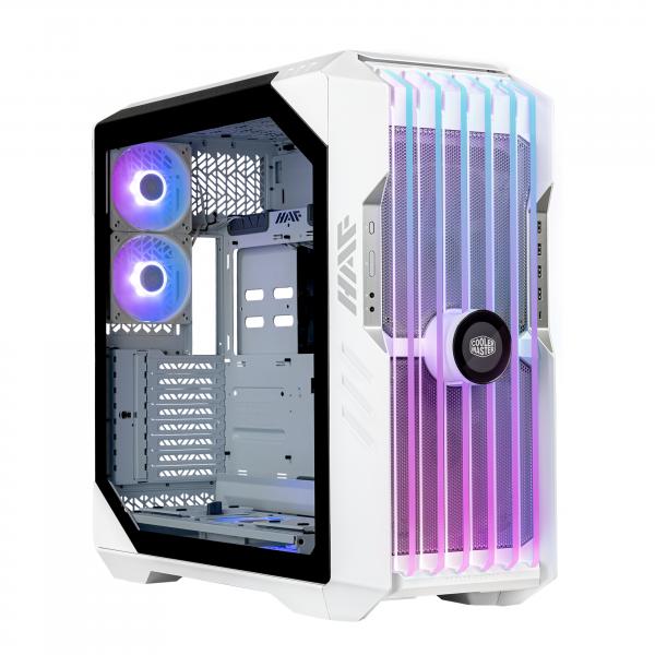 Cooler Master HAF 700 EVO White Full Tower Bianco (Cooler Master HAF 700 EVO Gaming Case w/ Glass Side, E-ATX, Multi Chamber, 5x ARGB Fans, ARGB Fan Hub, Front LCD Display, USB-C, White)