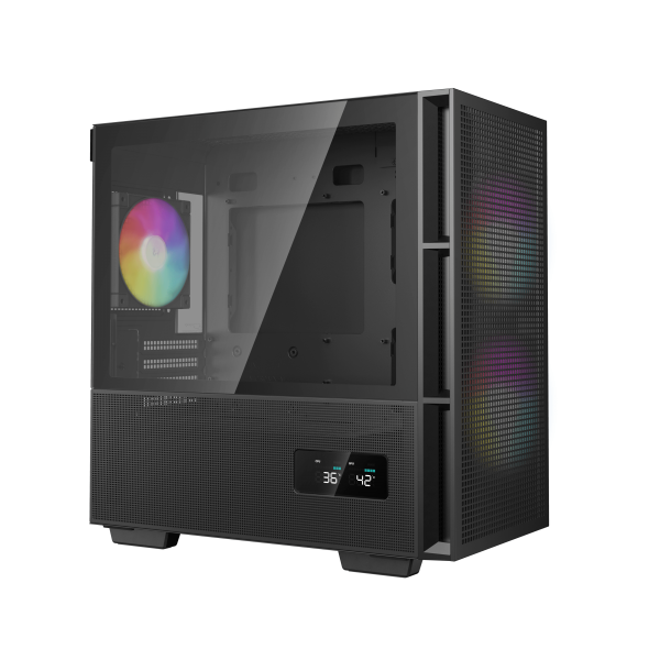 CASE MICRO ATX CH360 BK 2*140+1*120 ARGB