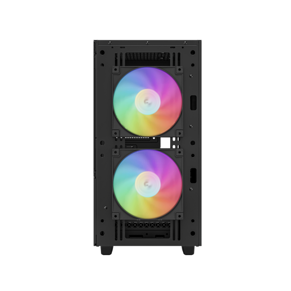 CASE MICRO ATX CH360 BK 2*140+1*120 ARGB