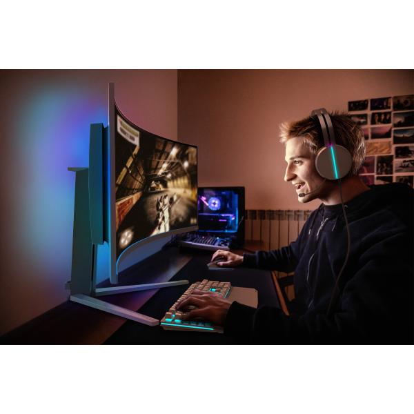 PHILIPS MONITOR CURVO 49 OLED DUAL QHD 32:9 0,03MS, USB-C DOCK, REG ALTEZZA, DP/HDMI, MULTIMEDIALE