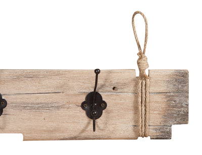 Biscottini Attaccapanni da parete in legno massello L79,5XPR7XH12 cm massello, dipinto