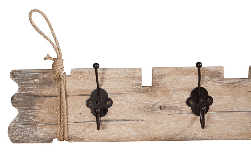 Biscottini Attaccapanni da parete in legno massello L79,5XPR7XH12 cm massello, dipinto