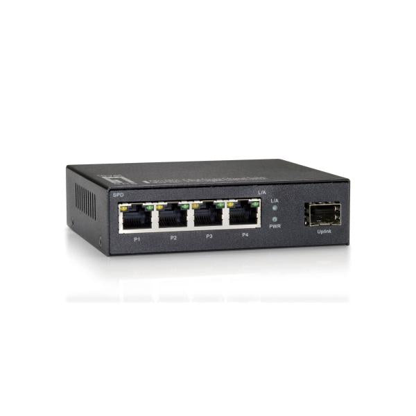 LevelOne GEU-0521 - Switch - non gestito - 4 x 10/100/1000 + 1 x Gigabit SFP
