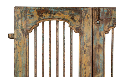 Biscottini Porta portone in legno massello e ferro da interno o da esterno vecchia e antica medievale scorrevole