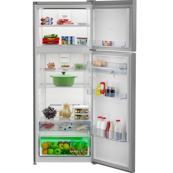 Beko Frigo Doppia Porta No Frost 455lt E 70cm Silver Rdne455e40dsn