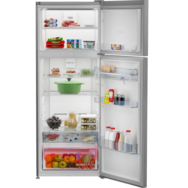 Beko Frigo Doppia Porta No Frost 455lt E 70cm Silver Rdne455e40dsn