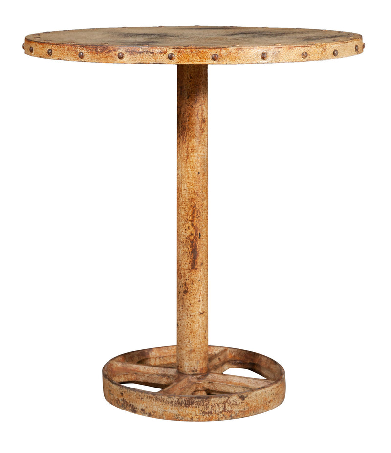 Biscottini TAVOLO IN FERRO BATTUTO FINITURA CREMA ANTICATA dimensioni lunghezza profondità