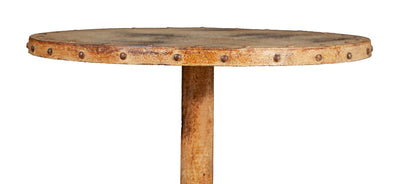 Biscottini TAVOLO IN FERRO BATTUTO FINITURA CREMA ANTICATA dimensioni lunghezza profondità