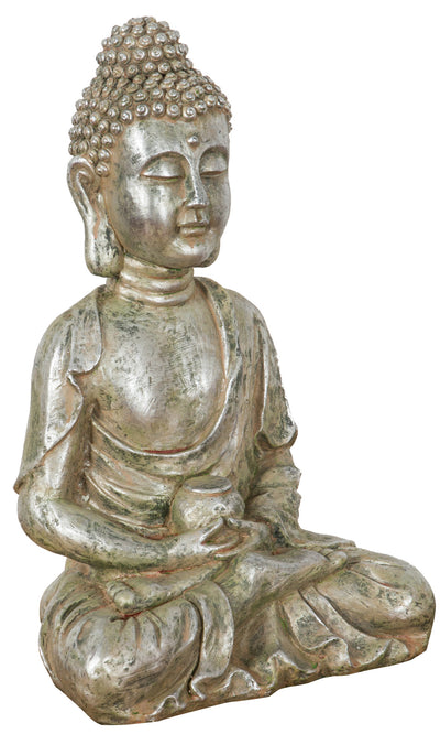 Biscottini Statua di Buddha in resina finitura oro anticato L36xPR29xH60 cm Statuetta