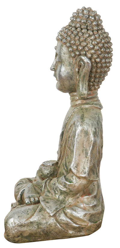 Biscottini Statua di Buddha in resina finitura oro anticato L36xPR29xH60 cm Statuetta
