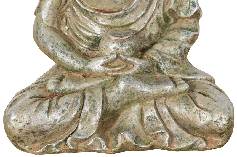 Biscottini Statua di Buddha in resina finitura oro anticato L36xPR29xH60 cm Statuetta