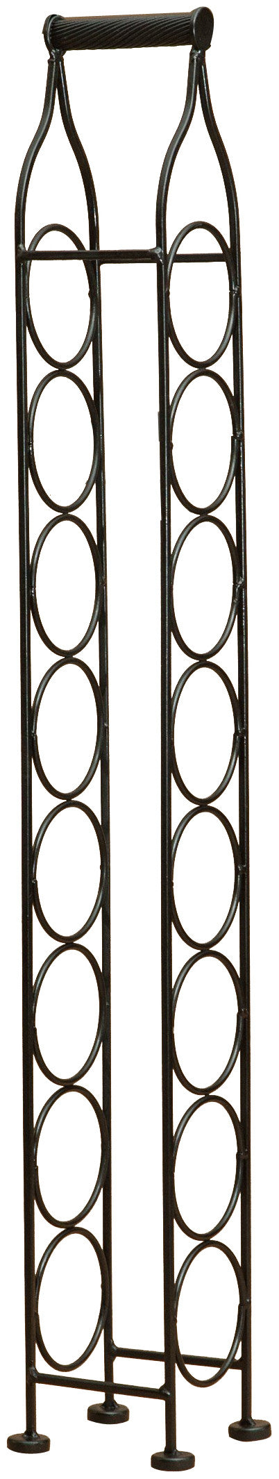 Biscottini Porta bottiglie in ferro battuto finitura nera anticata Cantinetta Offerta