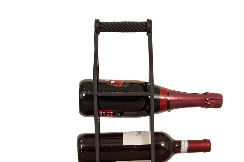 Biscottini Porta bottiglie in ferro battuto finitura nera anticata Cantinetta Offerta