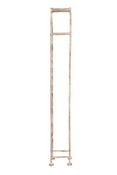 Biscottini Porta bottiglie in ferro battuto finitura bianca anticata Molto stabile robusta