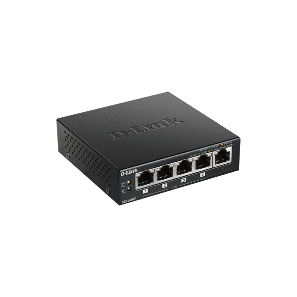 D-LINK DGS-1005P - DESKTOP SWITCH 5 PORTE GIGABIT POE+