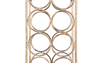 Biscottini Porta bottiglie in ferro battuto finitura bianca anticata Molto stabile robusta