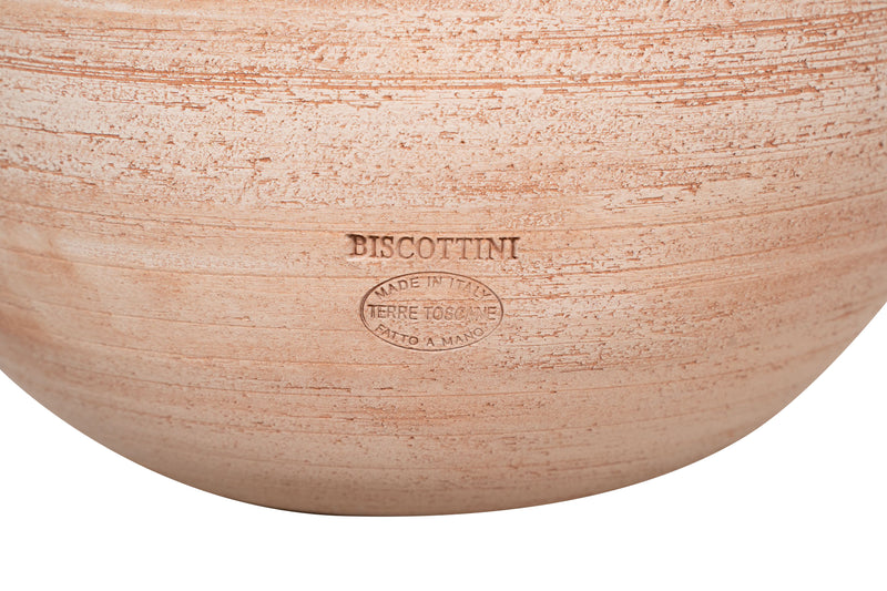 Biscottini Vaso in Terracotta 100% Made in Italy interamente Lavorata a Mano Conca tipo