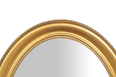 Biscottini Specchio Specchiera da parete e appendere verticale/orizzontale L64xPR4xH84 cm finitura foglia oro anticato.