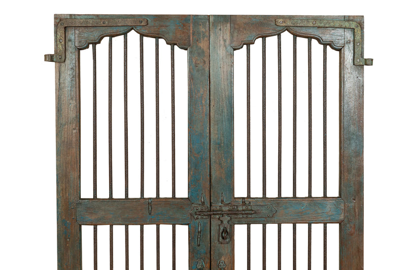 Biscottini Porta portone in legno massello e ferro da interno o da esterno vecchia e antica medievale scorrevole