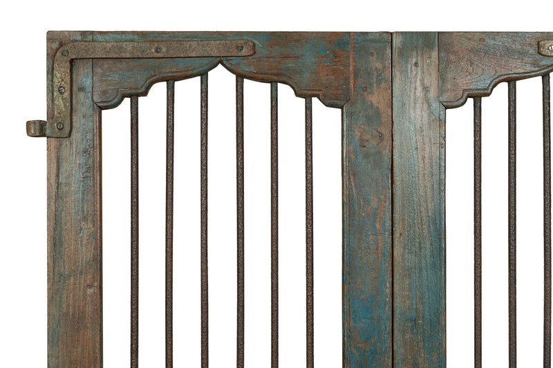 Biscottini Porta portone in legno massello e ferro da interno o da esterno vecchia e antica medievale scorrevole