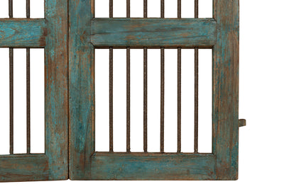 Biscottini Porta portone in legno massello e ferro da interno o da esterno vecchia e antica medievale scorrevole