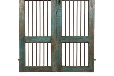 Biscottini Porta portone in legno massello e ferro da interno o da esterno vecchia e antica medievale scorrevole