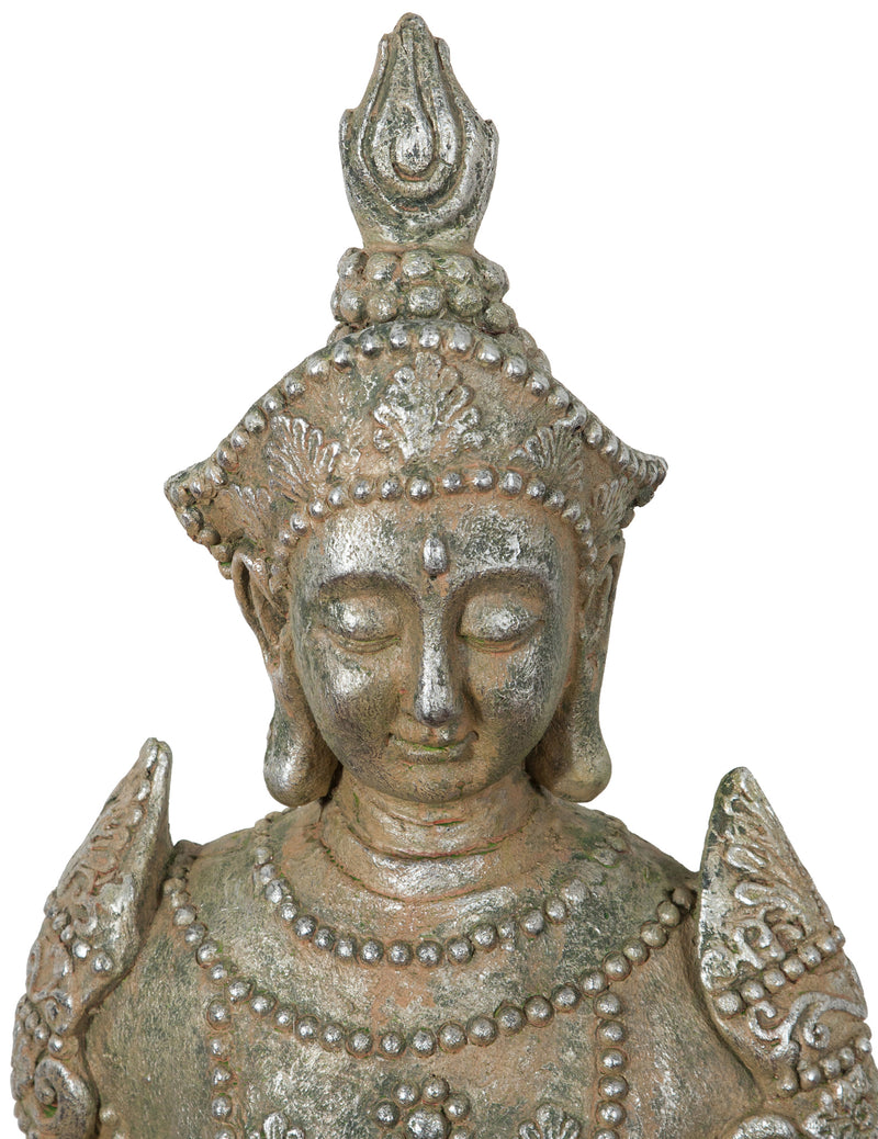 Biscottini Statua di Buddha in resina finitura oro anticato L42xPR38xH75 cm Statuetta