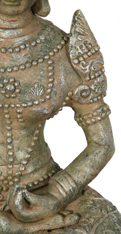 Biscottini Statua di Buddha in resina finitura oro anticato L42xPR38xH75 cm Statuetta