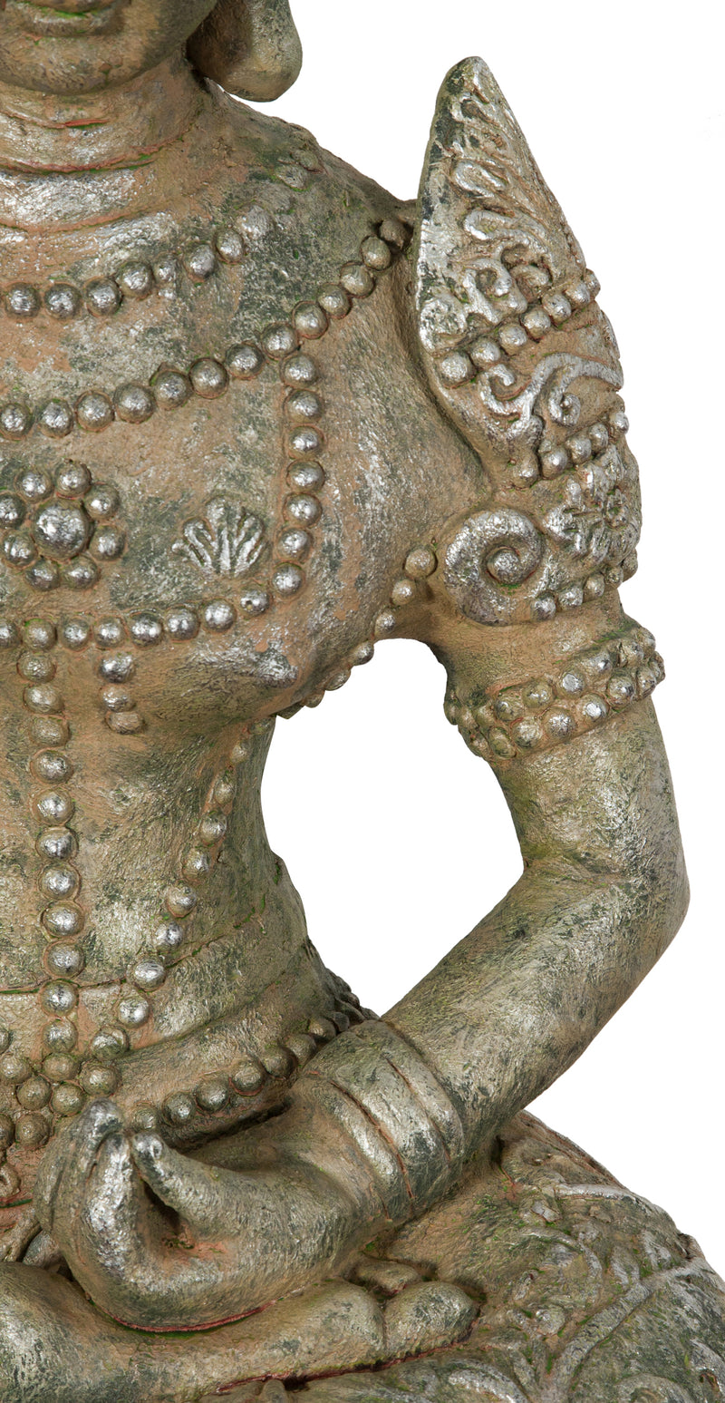 Biscottini Statua di Buddha in resina finitura oro anticato L42xPR38xH75 cm Statuetta