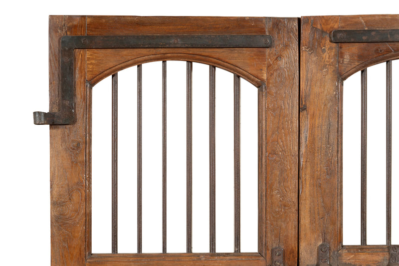 Biscottini Porta portone in legno massello e ferro da interno o da esterno vecchia e antica medievale scorrevole