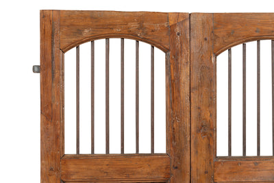 Biscottini Porta portone in legno massello e ferro da interno o da esterno vecchia e antica medievale scorrevole