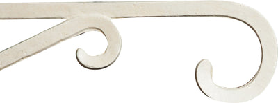 Biscottini Mensola in ghisa con gancio da muro in ghisa finitura bianca anticata L36xPR5xH27 cm