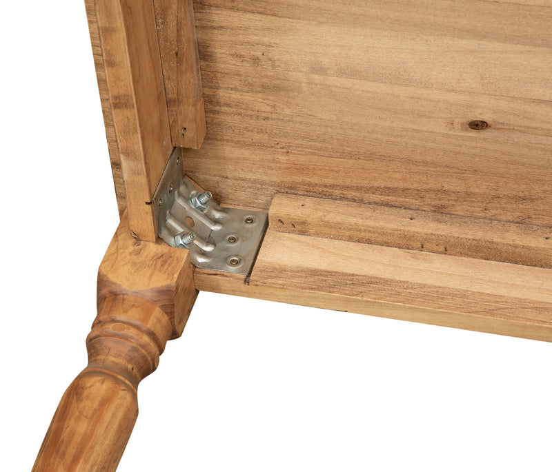 Biscottini Tavolo fisso Country in legno massello di tiglio. Made in Italy quadrato