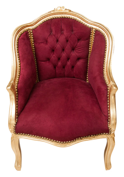 Biscottini Poltrona stile francese Luigi XVI in legno massello di faggioL63XPR57XH80 cm