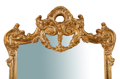 Biscottini Specchiera da parete in legno finitura foglia oro anticato L62xPR6xH100 cm Made in Italy