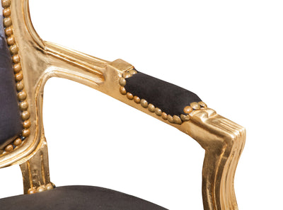 Biscottini Poltrona stile francese Luigi XVI in legno massello di faggio XVI, faggio,