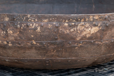 Biscottini VECCHIO CONTENITORE IN FERRO BATTUTO /crogiolo dimensioni diametro Offerta