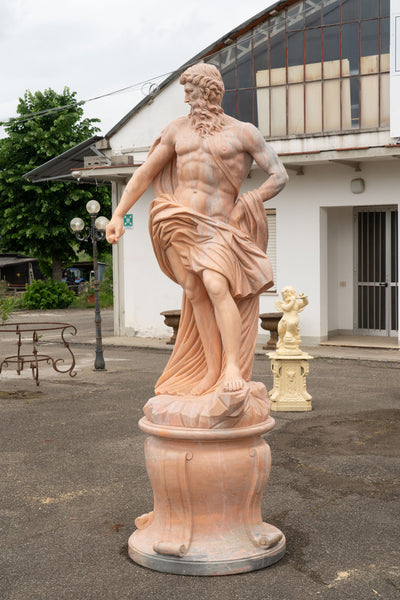 Biscottini Statua Nettuno con base in marmo L103xPR103xH275 cm realizzata dimensioni