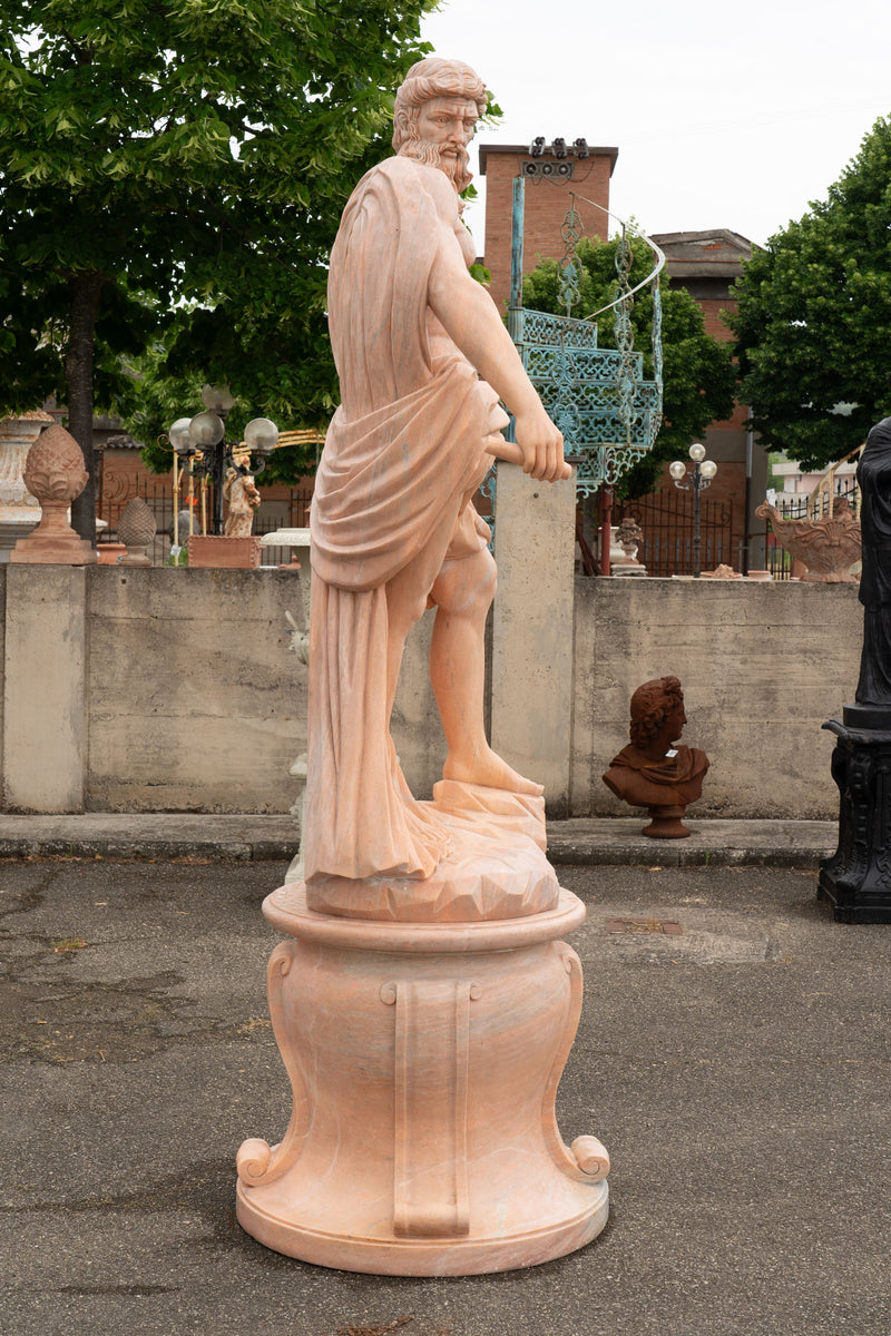 Biscottini Statua Nettuno con base in marmo L103xPR103xH275 cm realizzata dimensioni
