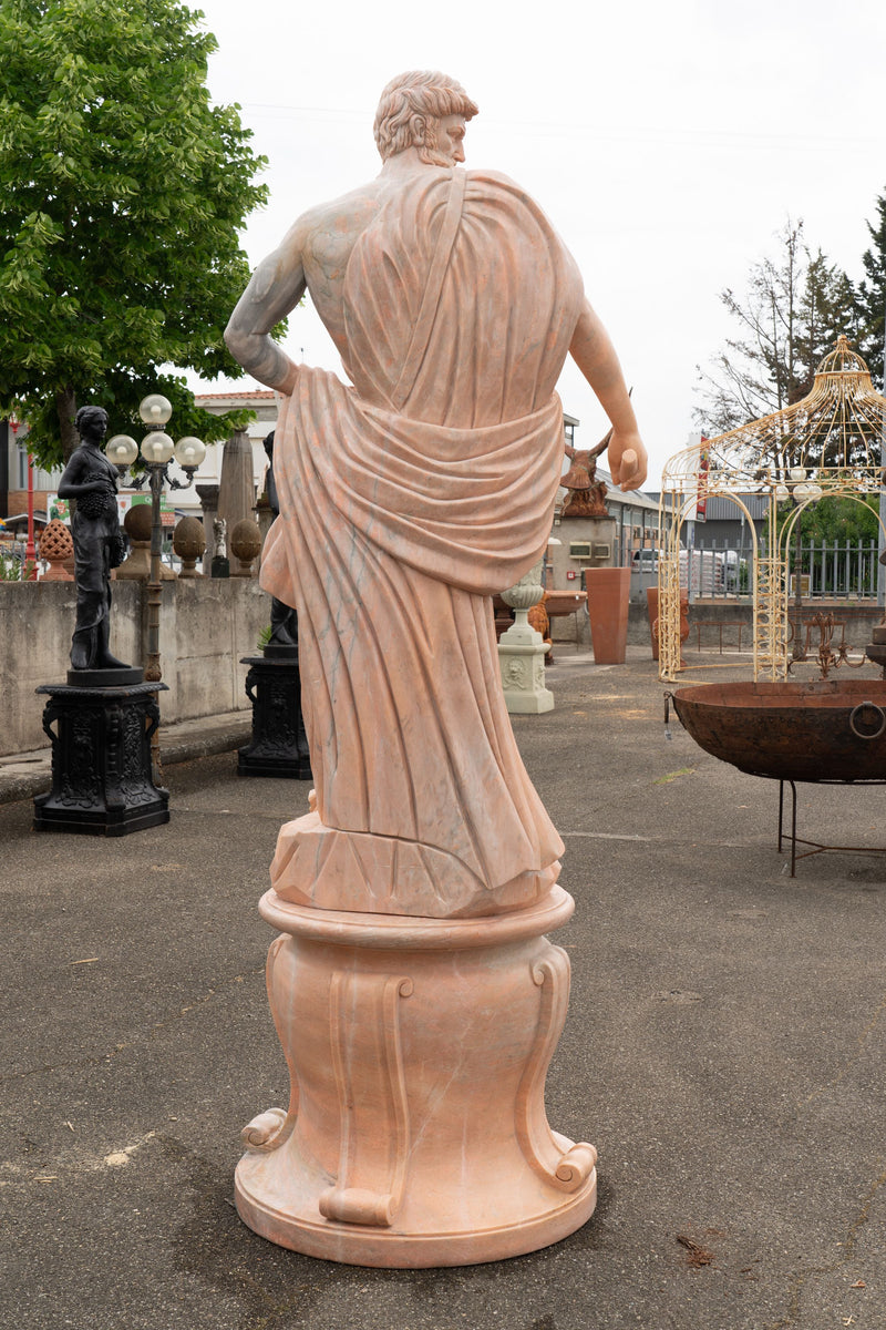 Biscottini Statua Nettuno con base in marmo L103xPR103xH275 cm realizzata dimensioni