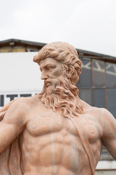 Biscottini Statua Nettuno con base in marmo L103xPR103xH275 cm realizzata dimensioni