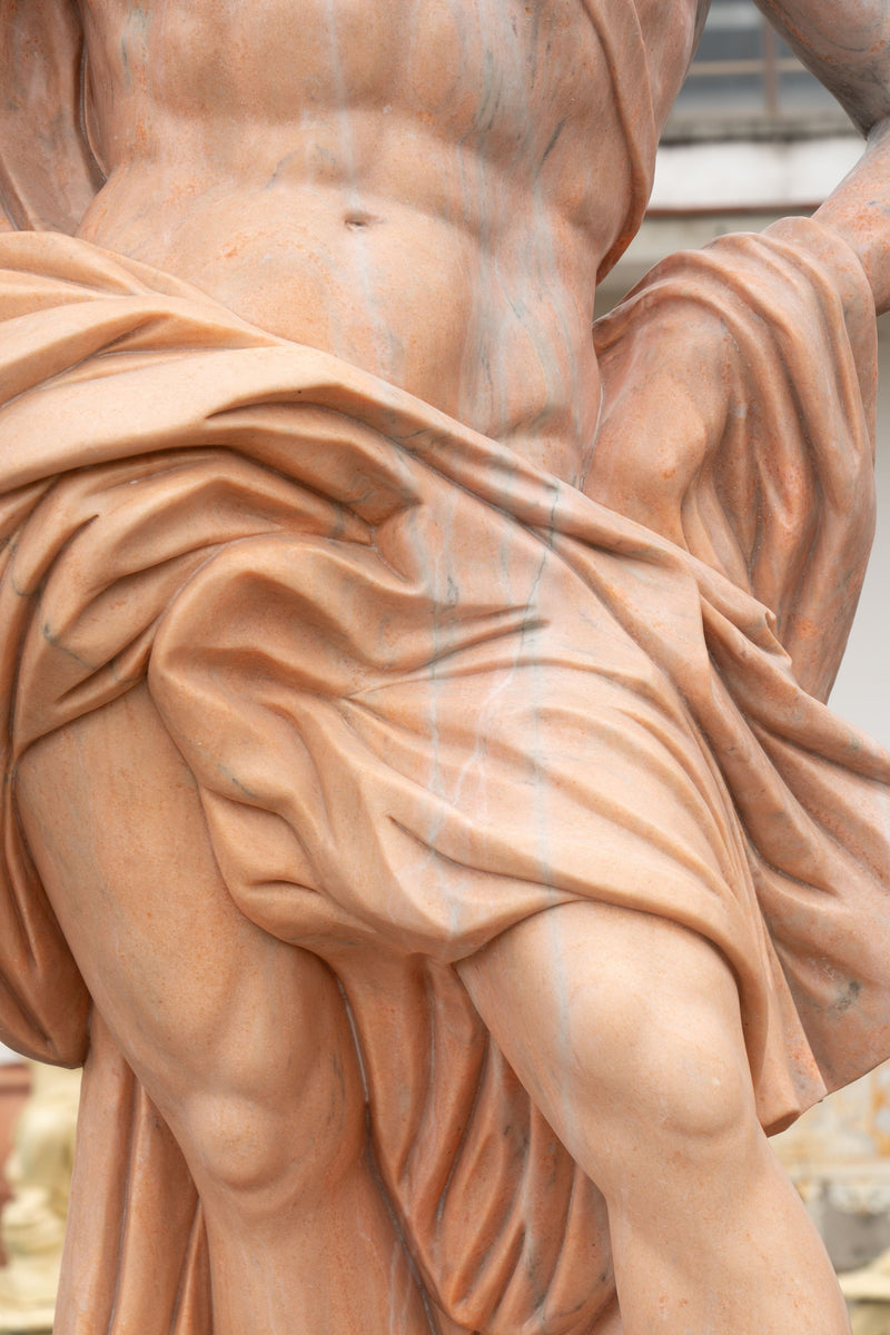 Biscottini Statua Nettuno con base in marmo L103xPR103xH275 cm realizzata dimensioni